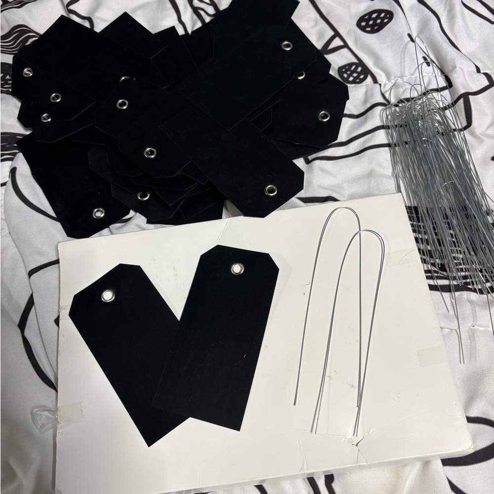 Waterproof Black Accessory Tags